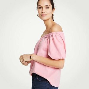 Ann Taylor  Petite Pima Off The Shoulder Top